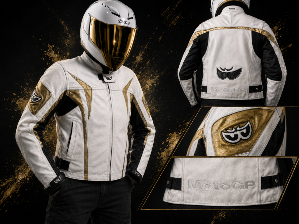 Vintage MotoGP Dorna Leather & Textile Armored Motorcycle Jacket [LG]