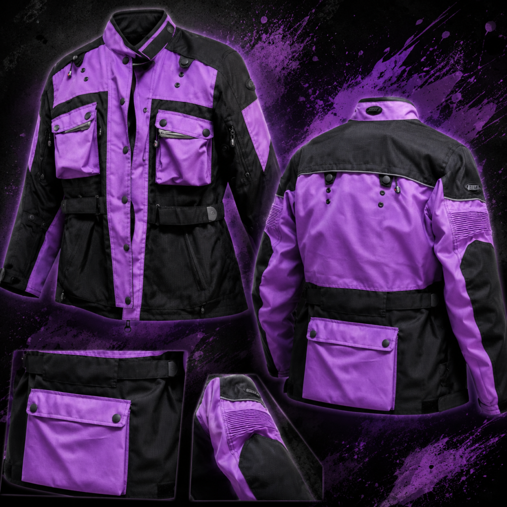 BILT Mistral H2O Purple/Black Motorcycle Jacket – Waterproof Touring Adventure [MD]