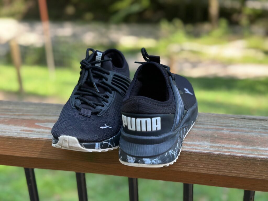 PUMA Pacer Future 386820-01 Women’s Black White Marble Running Shoes Size [8.5]