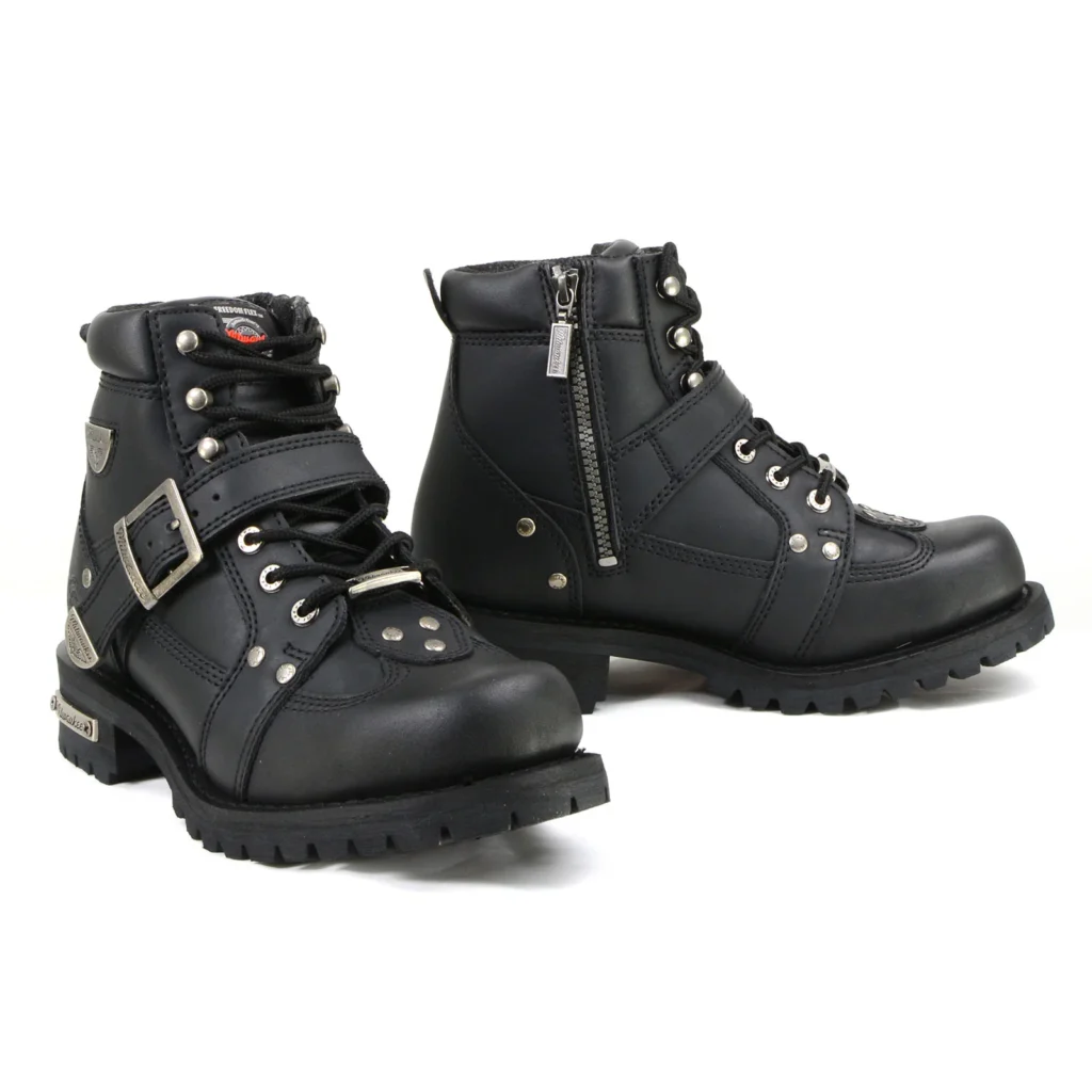 Milwaukee Leather MB433 Road Captain Black Leather Biker Boots [9/EUR42]